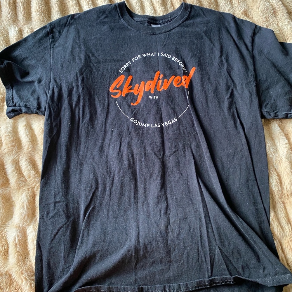 Gildan Black Skydived Graphic Tee